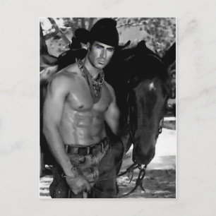 Carte Postale Dessin:  Cowboy & Horse