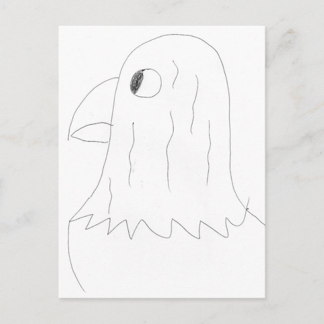 Carte Postale Dessin d'aigle (Devant)