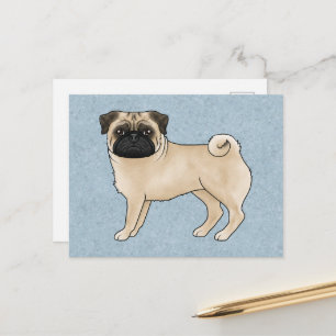 Carte Postale Dessin de canine de Carlin Faun Dessin de canine I