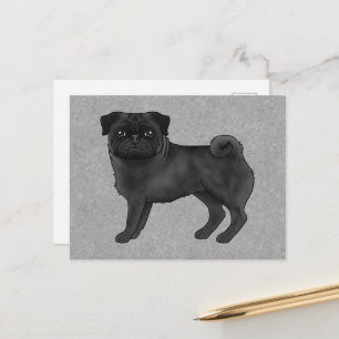Carte Postale Dessin de canine de Carlin Faun Dessin de canine I