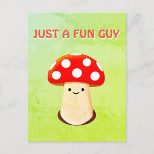 Carte Postale Dessin de champignons mignons