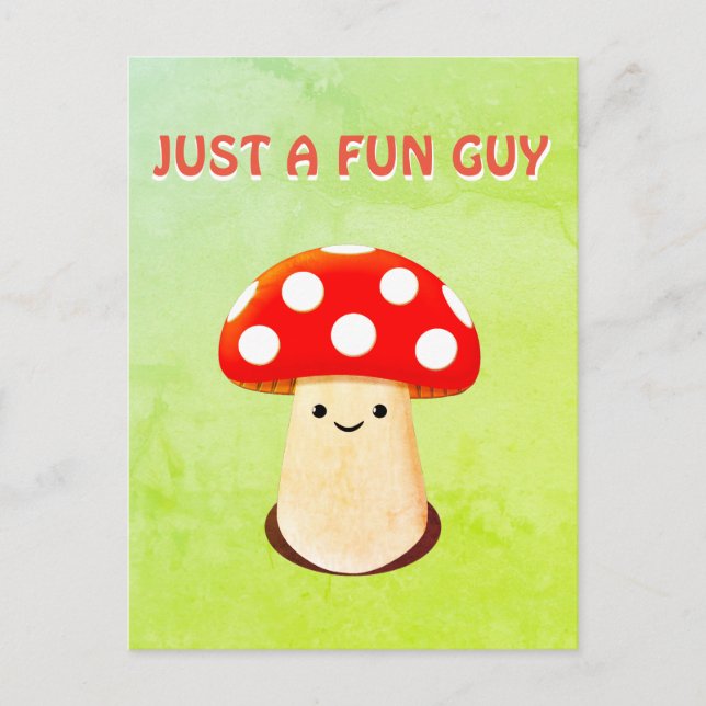 Carte Postale Dessin de champignons mignons (Devant)