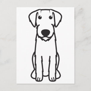 Carte Postale Dessin de Chien À poils durs allemand