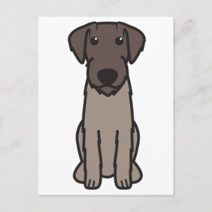 Carte Postale Dessin de Chien À poils durs allemand