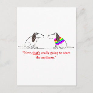 Carte Postale Dessin de chien gay #5