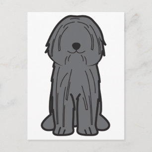 Carte Postale Dessin de chien Puli