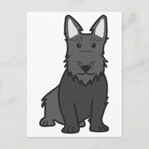 Carte Postale Dessin de Chien Terrier écossais