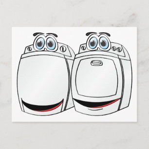 Carte Postale Dessin de lave-linge