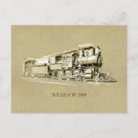 Dessin de locomotive à vapeur ancienne