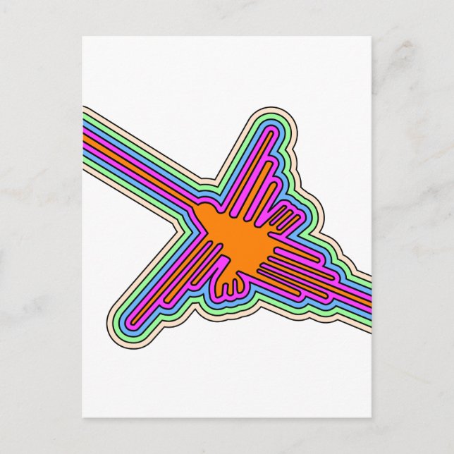 Carte Postale Dessin de Nazca Hummingbird Pérou (Devant)