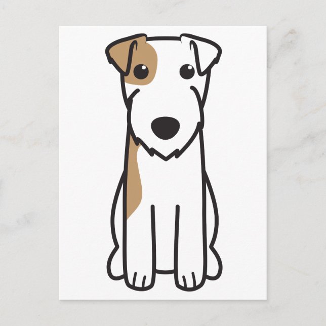 Carte Postale Dessin de Parson Russell Terrier Dog (Devant)