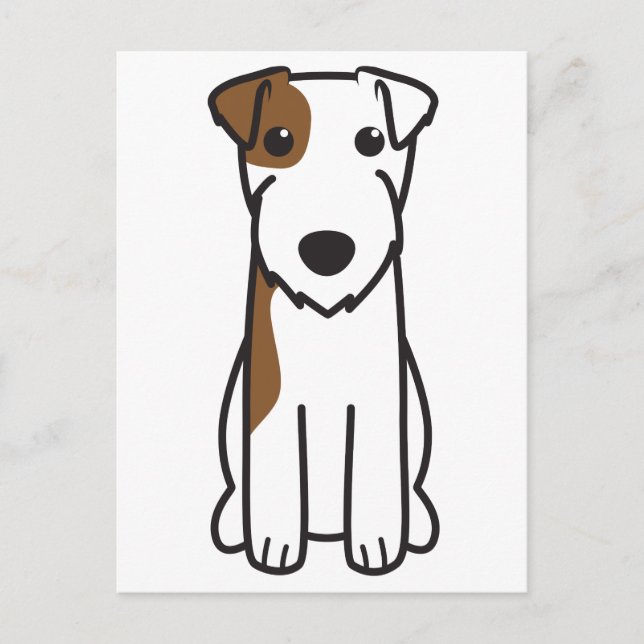 Carte Postale Dessin de Parson Russell Terrier Dog (Devant)