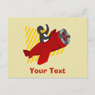 Carte Postale Dessin de pingouin volant