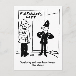 Carte Postale Dessin de pompier