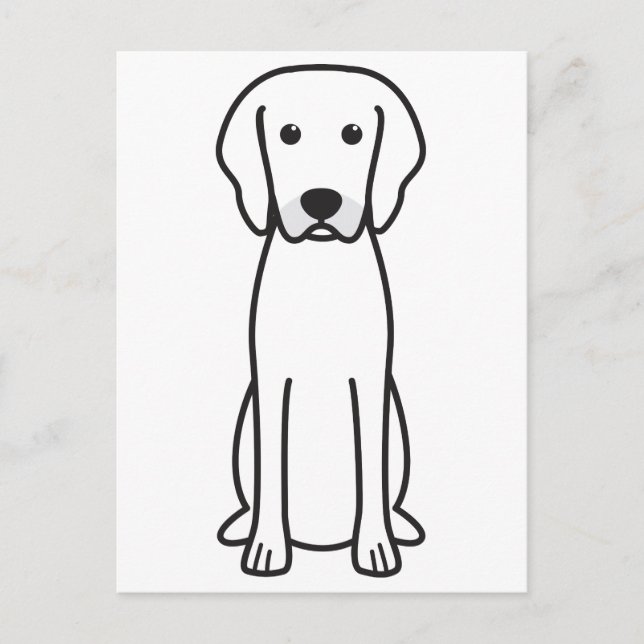 Carte Postale Dessin de Rhodesian Ridgeback Chien (Devant)