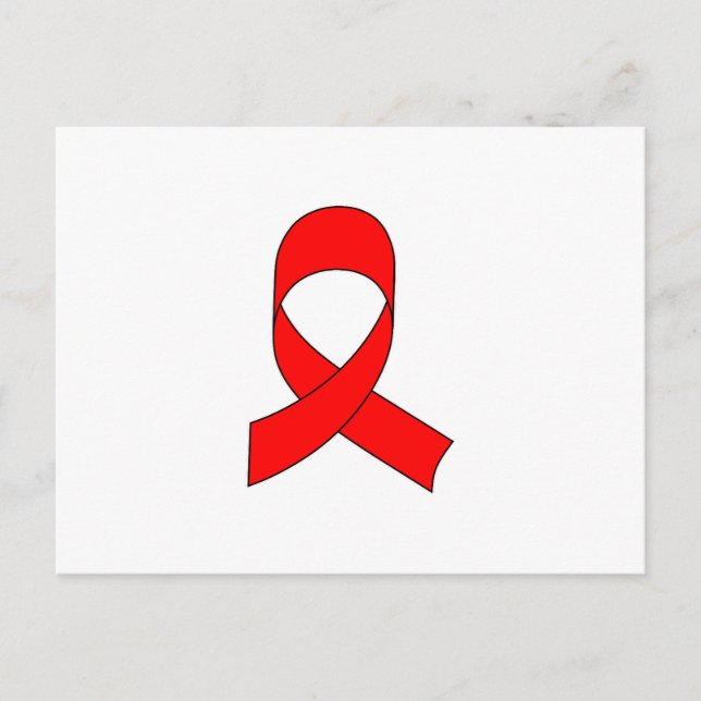 Carte Postale Dessin de ruban rouge (Devant)