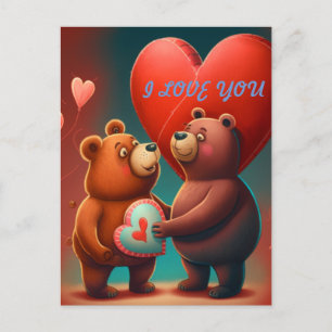 Carte Postale Dessin de Saint Valentin