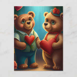 Carte Postale Dessin de Saint Valentin