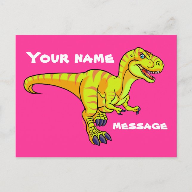 Carte Postale Dessin de T-Rex (Devant)