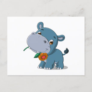 Carte Postale Dessin d'Hippo