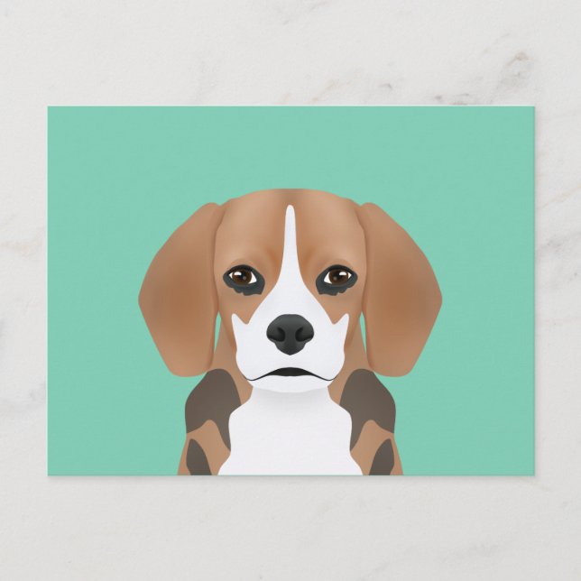 Carte Postale Dessin du beagle (Devant)