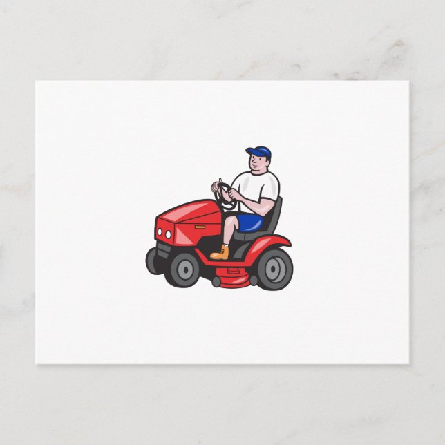 Carte Postale Dessin du jardinier de moulage Rideon de gazon (Devant)