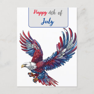 Carte Postale Dessin d'un aigle, concept 4 juillet