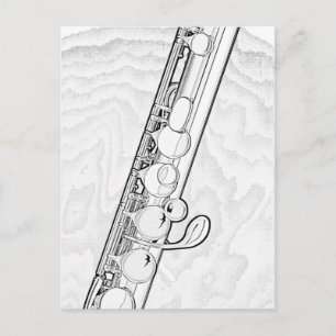 Carte postale Dessin Flute