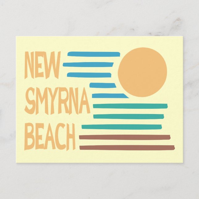 Carte Postale Dessin géométrique de la Floride de nouvelle plage (Devant)