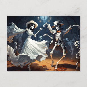 Carte Postale Dessin Halloween Swing Dance