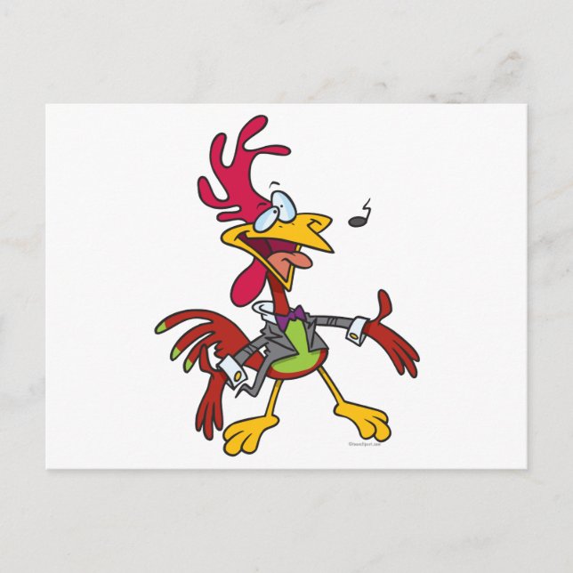 Carte Postale dessin humoristique de coq (Devant)