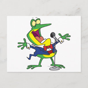 Carte Postale dessin humoristique de grenouille rousse