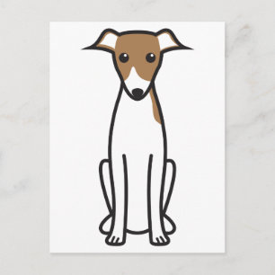 Carte Postale Dessin italien Greyhound Dog