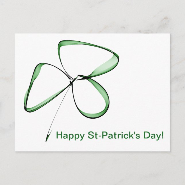 Carte Postale dessin mignon petit trefle (Devant)