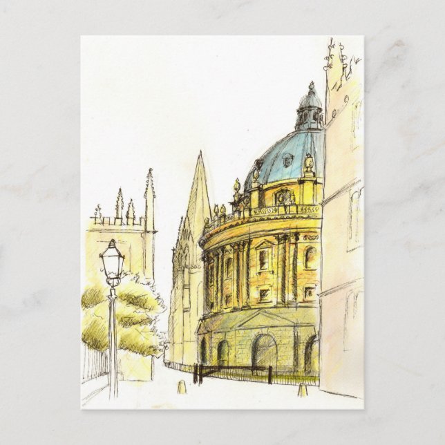 Carte Postale Dessin original de Radcliffe Camera (Devant)
