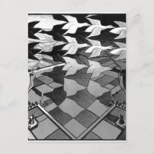 Carte Postale Dessin original "jour et nuit"