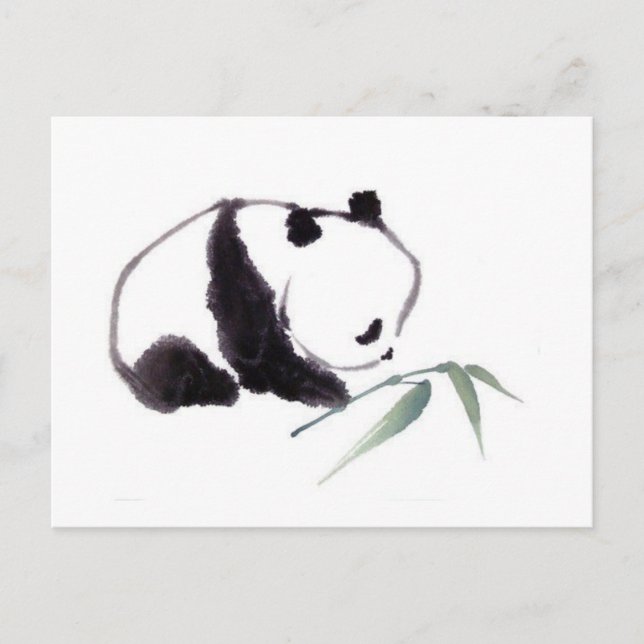Carte Postale Dessin panda (Devant)