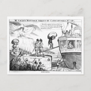Carte Postale Dessin satirique sur l'État d'Irlande