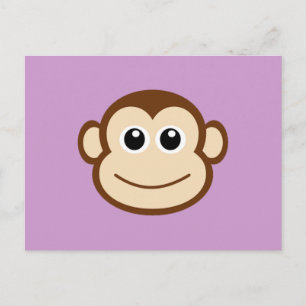 Carte Postale Dessin sur le visage de singe