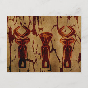 Carte Postale dessin tribal Abstrait africain