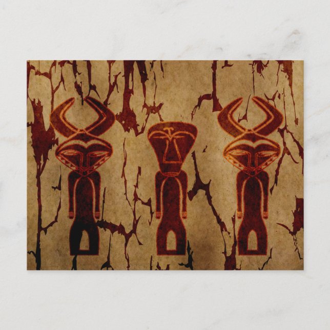 Carte Postale dessin tribal Abstrait africain (Devant)