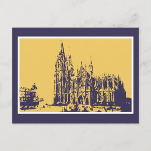 Carte Postale Dessin vectoriel Cathédrale de Cologne (Kölner Dom