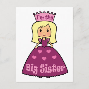 Carte Postale Dessins animés clip art princesse grande sœur cœur