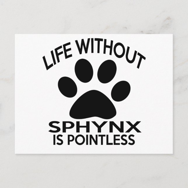 CARTE POSTALE DESSINS SPHYNX (Devant)
