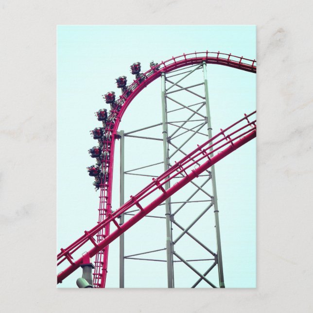Carte Postale Dessous de verre à rouleaux X2 Six Flags Magic Mou (Devant)