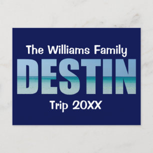 Carte Postale Destin Beach voyage personnalisé Cool Océan