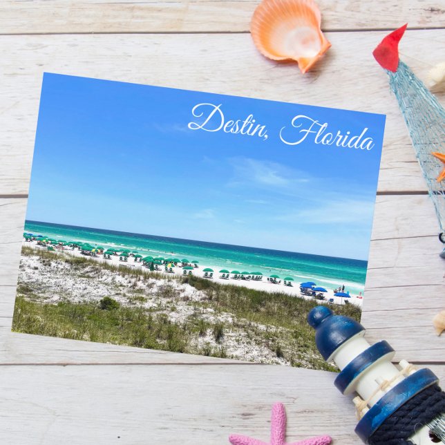 Carte Postale Destin Florida Coast Beach Umbrellas Photographie (Créateur téléchargé)