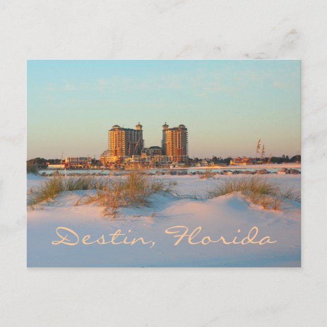 Carte Postale Destin Florida - Emerald Grande au coucher du sole (Devant)