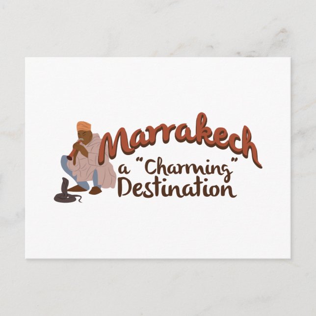 Carte Postale Destination avec du charme de Marrakech (Devant)
