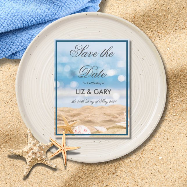 Carte Postale Destination de la photo de plage - Enregistrer la  (Créateur téléchargé)